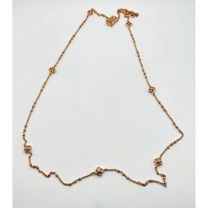 Kendra Scott Pink Gold Necklace With Delicate Flower Accents